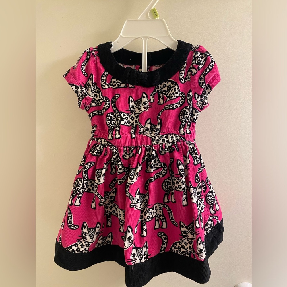 6-12 month Gymboree Pink Corduroy Cat Dress